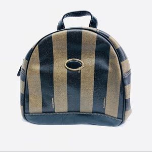 Allan Edward Vintage Striped Backpack Purse